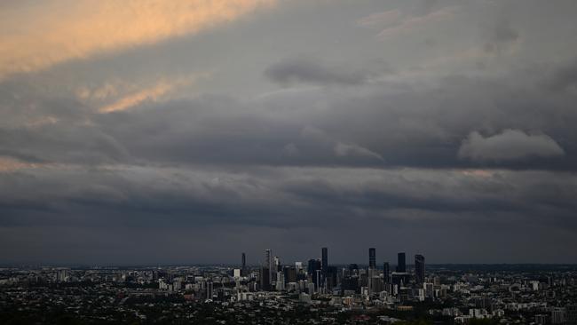 BRISBANE, AUSTRALIA - MARCH 05: A general view is seen of Brisbane from the Mount Coot-tha Summit Lookout on March 05, 2025 in Brisbane, Australia. Tropical Cyclone Alfred is expected to make landfall in southeast Queensland and northern NSW as a Category 2 storm, marking the first time a cyclone has directly hit the region in over 50 years. The storm is forecast to bring damaging winds, heavy rainfall, and potential storm surges, prompting authorities to urge residents to prepare for significant impacts, including flooding and power outages. (Photo by Albert Perez/Getty Images)