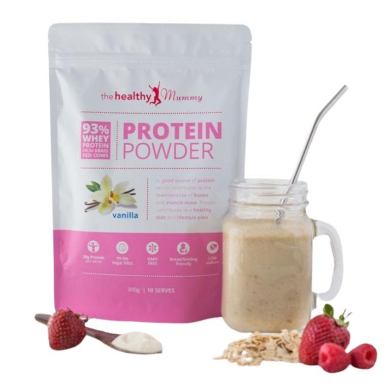 The Yummy Mummy Vanilla Whey Protein Powder. Image: THE ICONIC