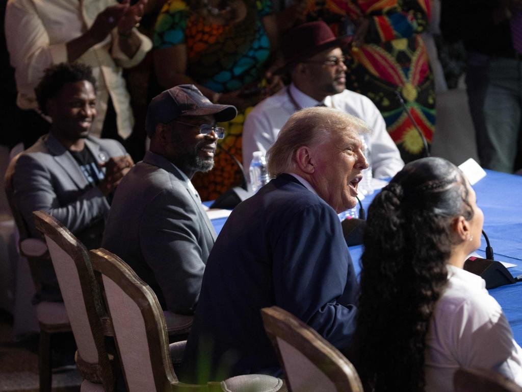 Donald Trump joins community leaders at the 180 Church in Detroit, Michigan. Picture: Getty Imags