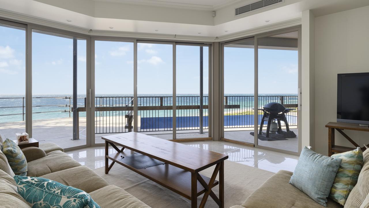 A living area on one of the homes three levels.