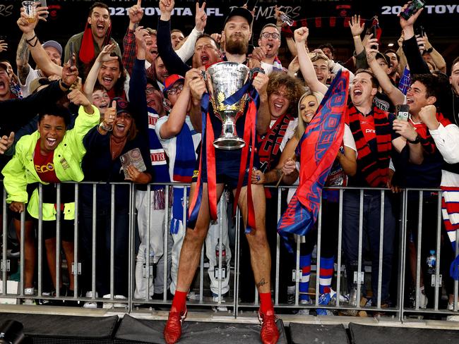 PERTH. 25/09/2021. AFL Grand Final.  Melbourne vs Western Bulldogs at Optus Stadium, Perth.  .   Max Gawn of the Demons   . Photo by Michael Klein