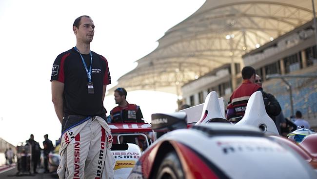 Wolfie about to race in Bahrain.