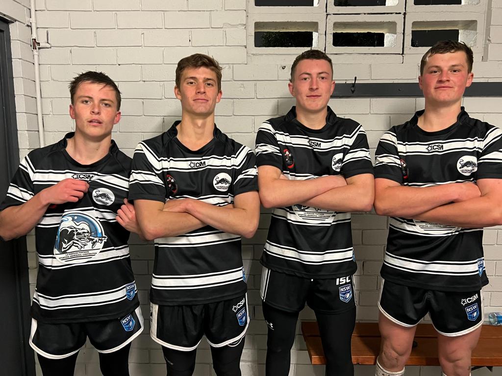 (From left) Saxon Lester, Trey Perenara, Harrison Rooke and James Garlick of the La Perouse Panthers. Picture: Contributed