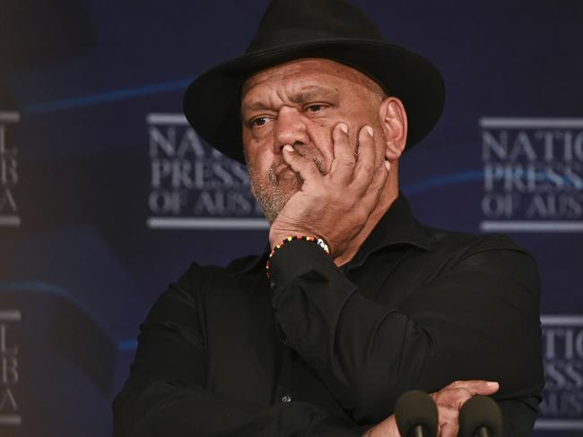 CANBERRA, AUSTRALIA, NewsWire Photos. SEPTEMBER 27, 2023: Noel Pearson, Founder of the Cape York Institute for Policy and Leadership addresses the National Press Club of Australia in Canberra. Picture: NCA NewsWire / Martin Ollman