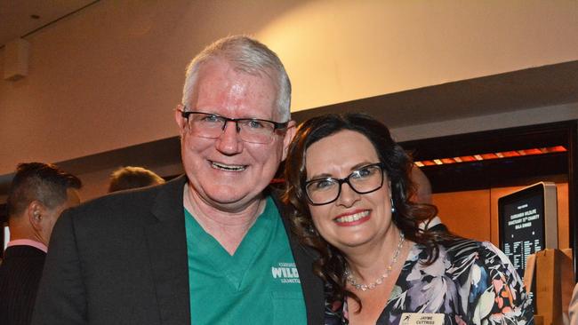 Dr Michael Pyne and Jayne Cuttriss at Currumbin Wildlife Sanctuary 7th Anniversary Gala at The Star Gold Coast. Pic: Regina King