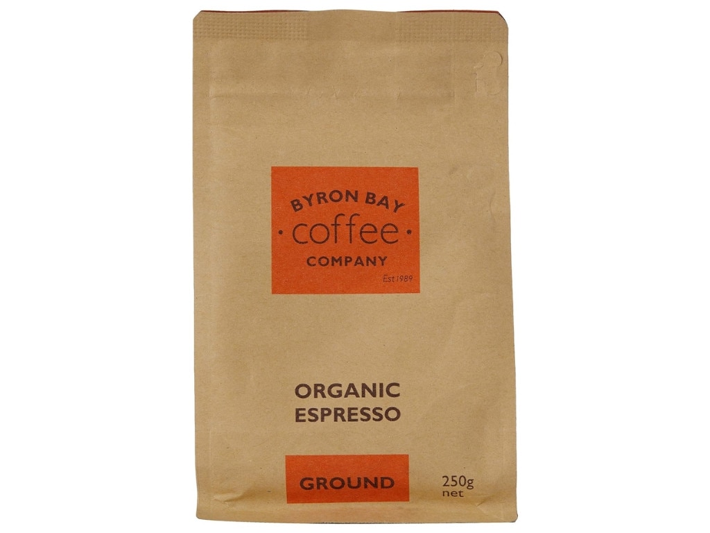 Byron Bay Coffee Company Certified Organic Espresso Ground. Picture: Amazon Australia.
