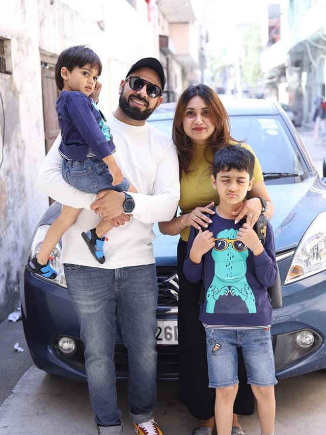 Vivek Bhatia (left) and his 11-year-old son died at the scene while his wife Ruchi Bhatia (right) and six-year-old son survived. Picture: Facebook