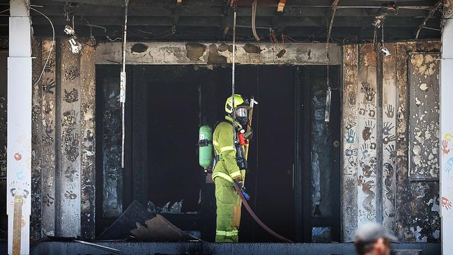 The aftermath of the fire at Old Parliament House in Canberra. Picture: NCA NewsWire / Gary Ramage