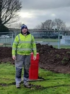 Mather pictured at the site. Picture: Mark Mather