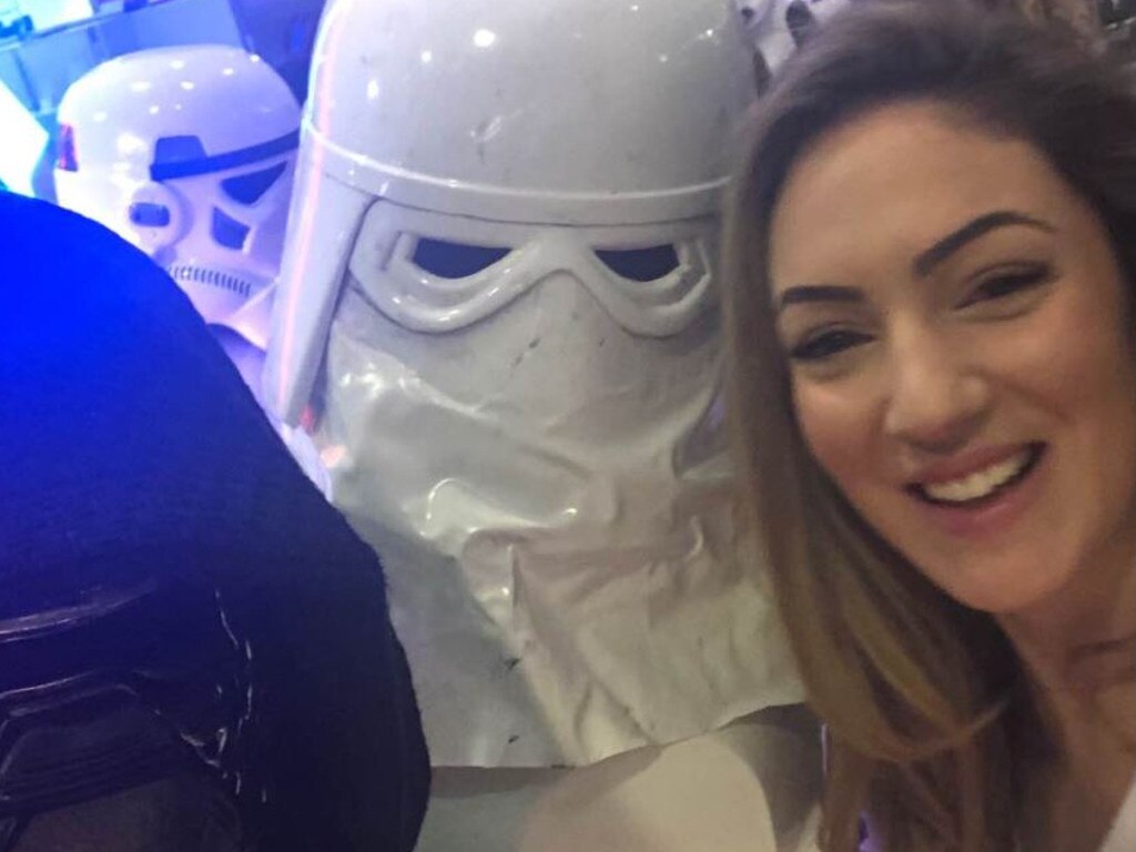 The Storm Troopers were happy to jump in a selfie.