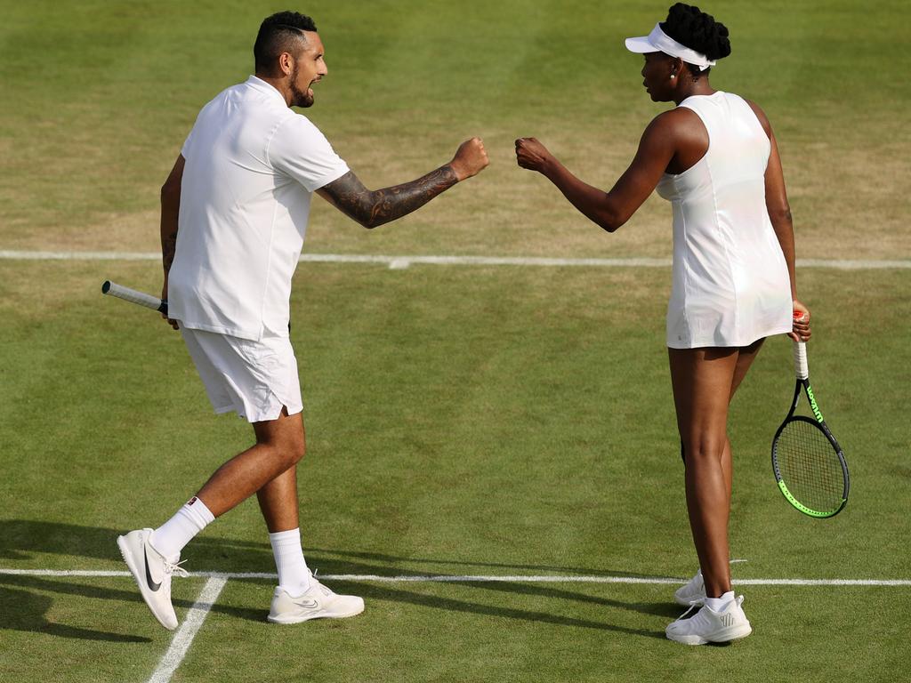 Wimbledon 2021: Nick Kyrgios and Venus Williams mixed doubles, stomach