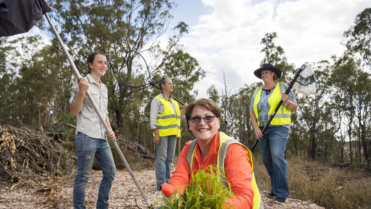 Koala, Land and Wildlife Support (KLAWS) volunteers including (front) Sandra McKay and (back, from left) Kiara Hill, Fiona and Deborah Hansen are working to establish a permanent koala hospital north of Toowoomba. Picture: Kevin Farmer