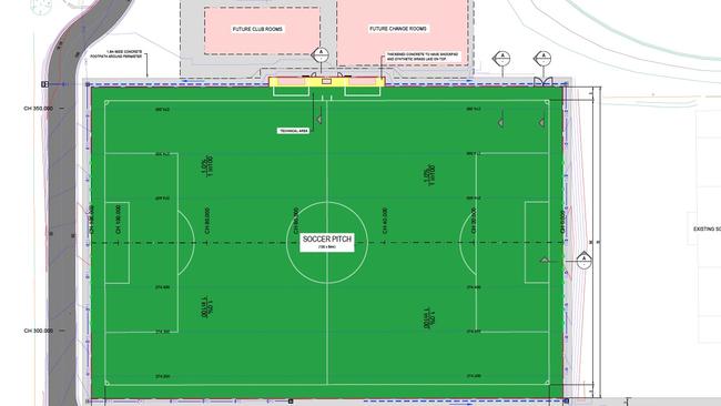 Concept plans for the now approved and funded Barossa United Football Club upgrades. Picture: Supplied