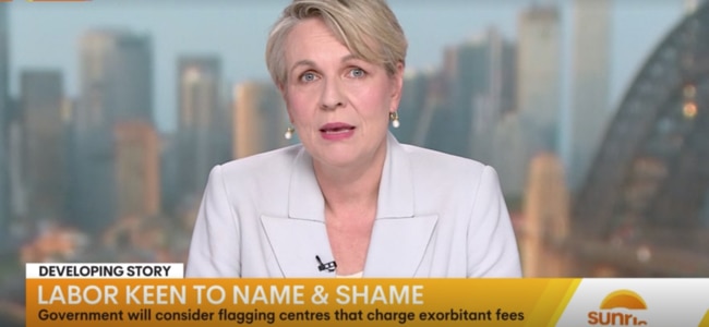 Tanya Plibersek said a lot of families are struggling to pay for childcare. Picture: Supplied.