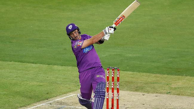 Ben McDermott of the Hurricanes bats during the Big Bash League match between the Sydney Sixers and Hobart Hurricanes at Melbourne Cricket Ground, on January 24, 2021, in Melbourne, Australia. (Photo by Robert Cianflone/Getty Images)