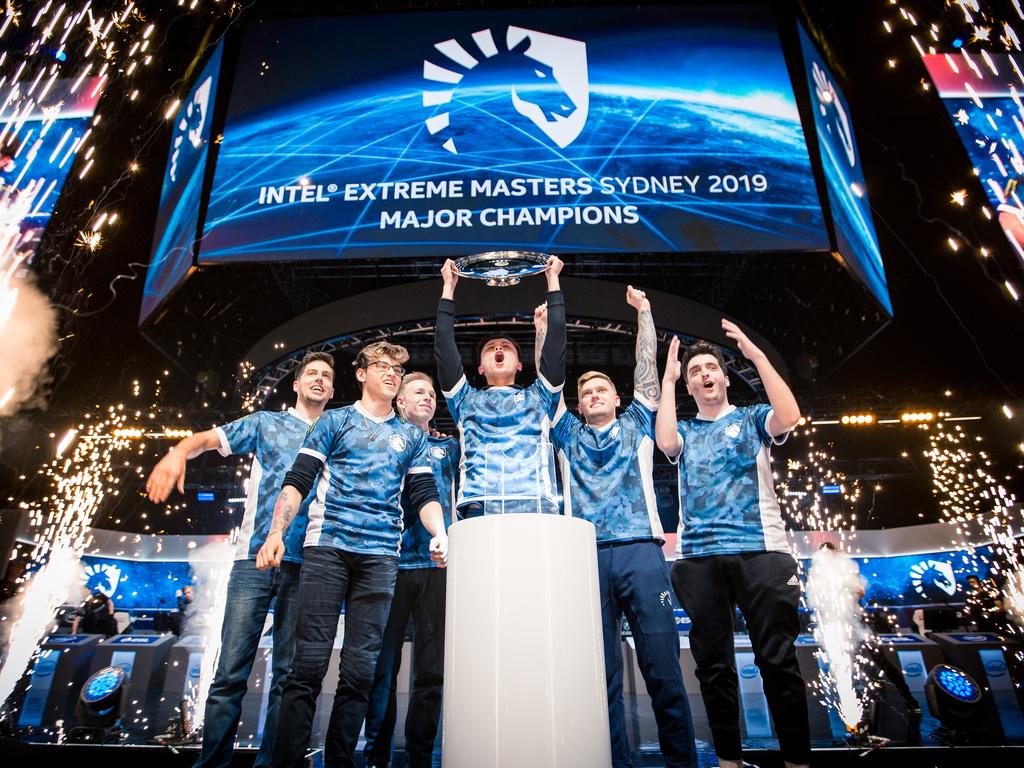 It’s good work if you can get it. US team Liquid won the grand final at IEM Sydney 2019, beating Swedish team Fnatic 3-2. Picture: ESL/Helena Kristiansson