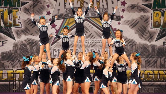 Cheerleaders flying high at the Gold Coast Convention and Exhibition ...