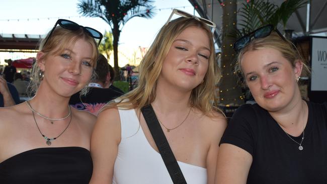 Savanna Gibson, Holly Huckstepp and Bonnie Carter at The Station's opening night.