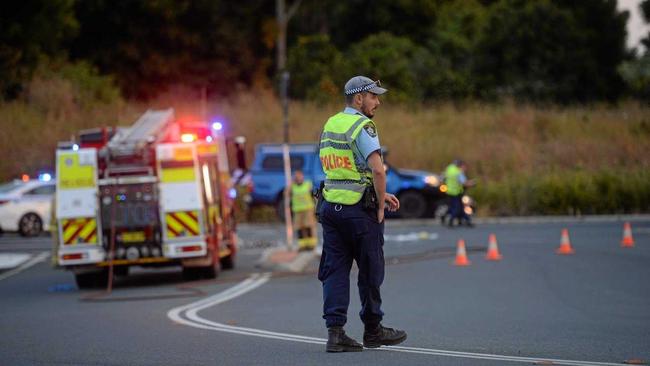 A motorbike rider has died after a crash on the intersection of Ballina Rd and the Bruxner Hwy at Alstonville. Picture: Marc Stapelberg