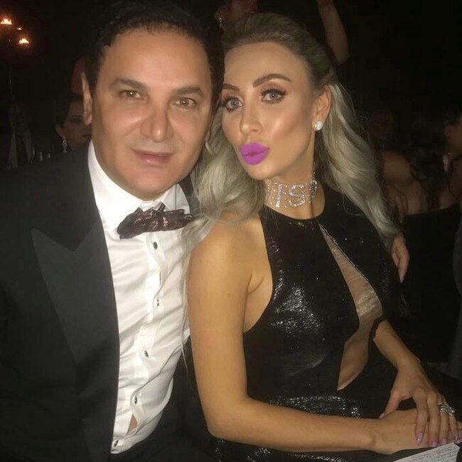 Property developer Jean Nassif with wife Nissy. Picture: Instagram