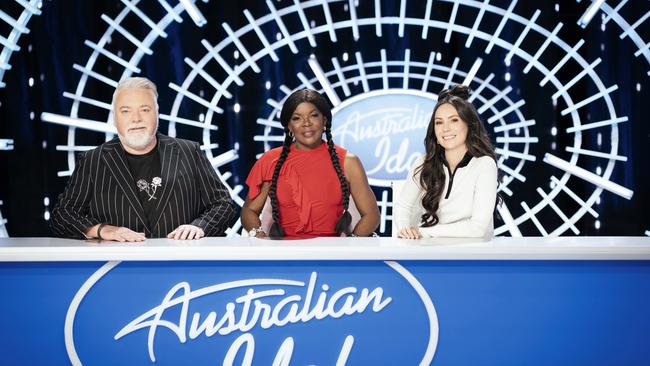 Australian Idol Judges, Kyle Sandilands, Marcia Hines and Amy Shark. Pic: Channel 7.