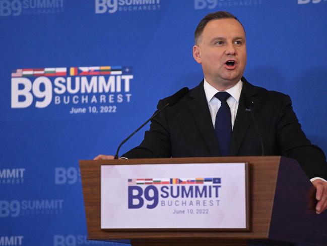 Polish president Andrzej Duda has drawn a comparison with WWII, asking, “Did anyone say that Hitler must save face?” Picture: AFP