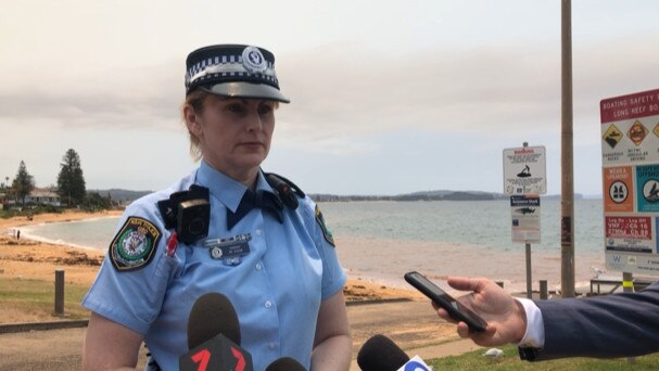 Acting Inspector Maree Kiem at Long Reef at a press conference regarding the death of a man after his boat overturned. Picture: Julie Cross