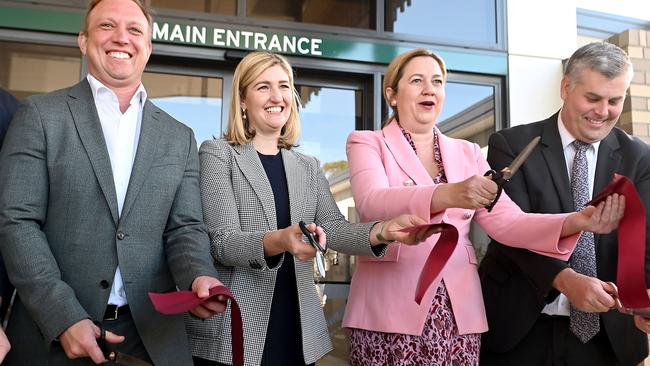 Politicians cutting a ribbon. How many more of them do we need?Deputy Premier Steven Miles, Health Minister Shannon Fentiman, Premier Annastacia Palaszczuk, Minister for Police Minister Mark Ryan at the Caboolture Satellite Hospital. Picture: NCA NewsWire / John Gass