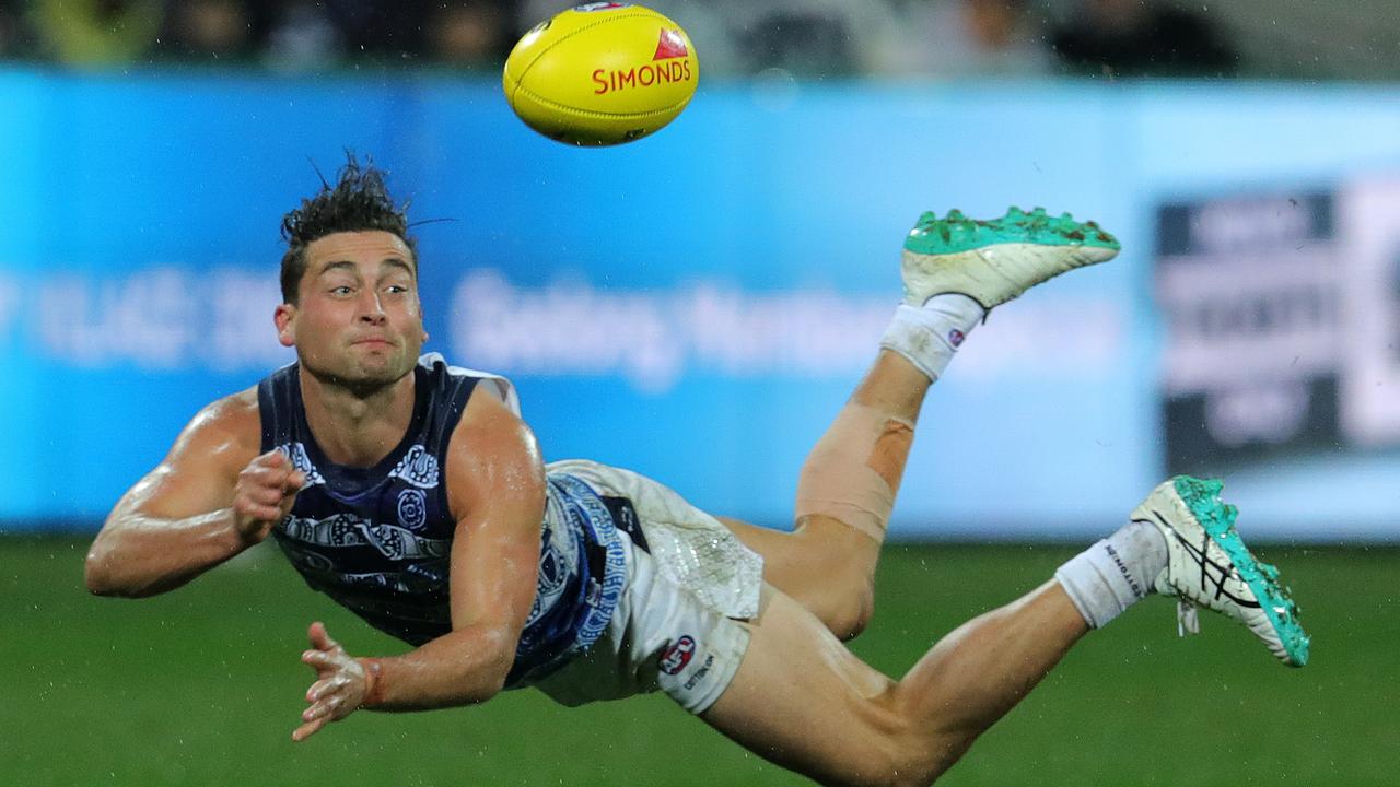 Luke Dahlhaus has been very happy since joining the Cats. Picture: Michael Klein