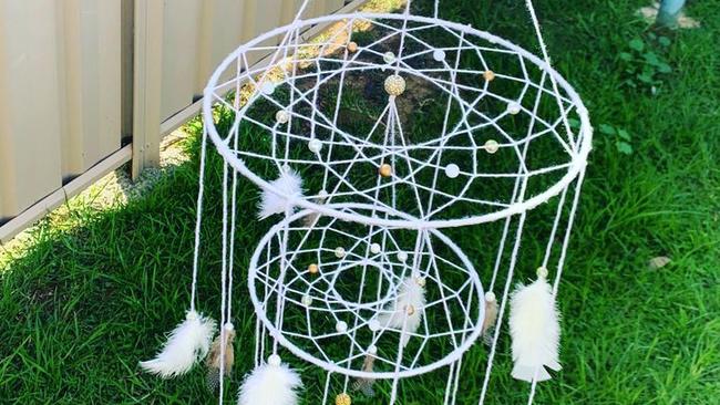 A hanging mobile dreamcatcher from Ellie Anne and Co.