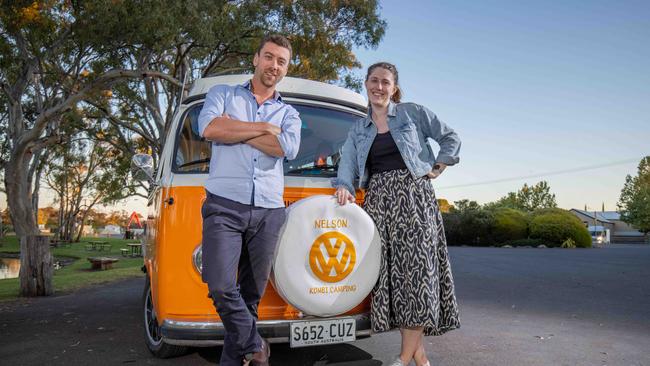 The Advertiser’s Voicewagon Kombi has made it to Naracoorte. Picture: Ben Clark