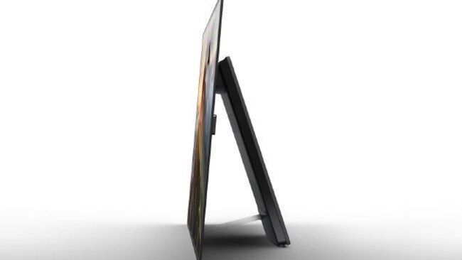 Sony’s Bravia A1E OLED TV comes with a specially designed stand that contains all of the components removed from the TV to achieve the thin display.