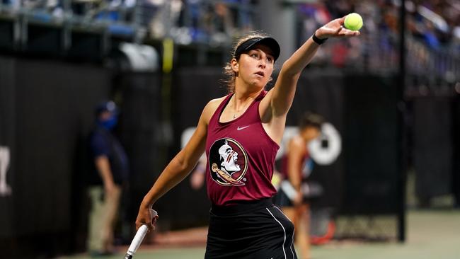 Petra Hule in action for the Florida State University women's tennis team. Picture: Florida State University