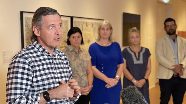 Chief Minister Michael Gunner dubbed the National Aboriginal Art Gallery project the “largest investment seen in Alice Springs this century”. Picture: Lee Robinson