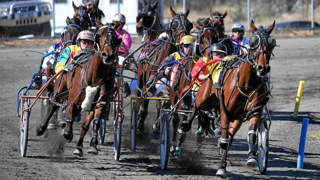 Close racing is regularly the order of the day at Marburg meetings. Picture: Rob Williams