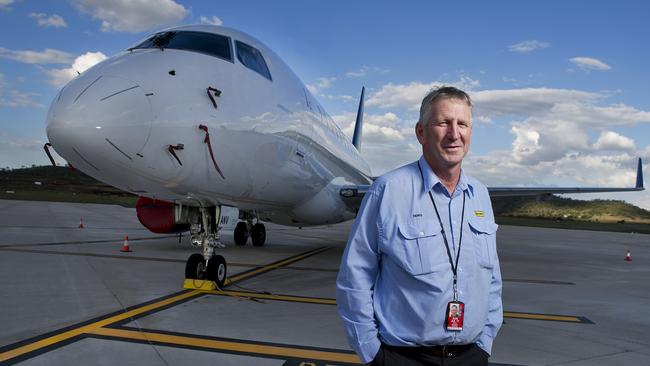 Denis Wagner at Brisbane West Wellcamp Airport, on the outskirts of Toowoomba. Picture: Jack Tran