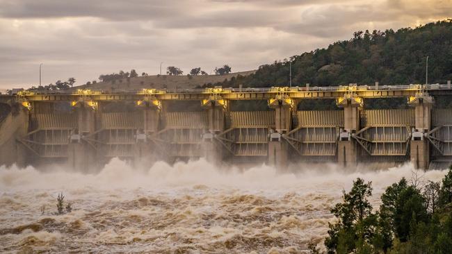 Water being released from Wyangala Dam into the Lachlan River. Picture: Farmpix Photography