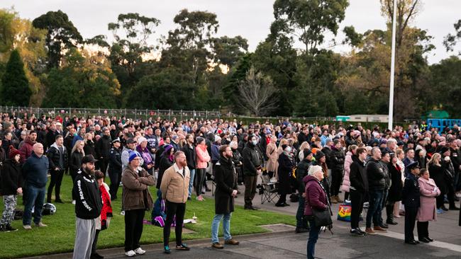 Health restrictions meant that just 1400 people were allowed to attend the Dawn Service. Picture: Asanka Ratnayake/Getty Images