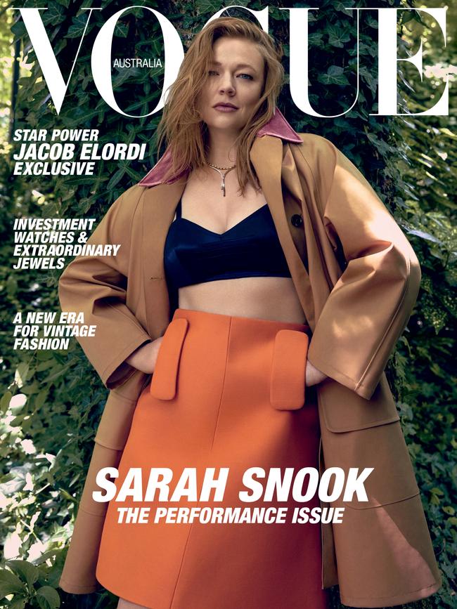 Sarah Snook for the Vogue Australia April 2025 issue. Picture: Jesse Lizotte for Vogue Australia