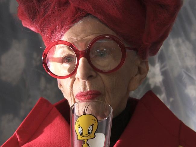 Iris Apfel, 93-year-old New York style icon and muse.In the film IRIS, she portrays a woman whose enthusiasm for fashion, art and people are life's sustenance and reminds us that dressing, and indeed life, is nothing but an experiment.