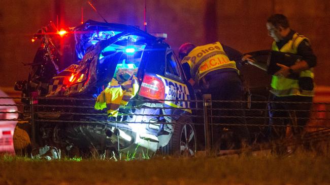 The awful Eastern Freeway tragedy rocked Victoria Police and shook the Victorian community. Picture: Mark Stewart