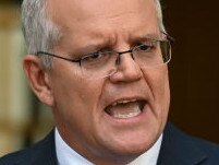 CANBERRA, AUSTRALIA - APRIL 10: Prime Minister Scott Morrison addresses the media at Parliament House on April 10, 2022 in Canberra, Australia. The Prime Minister visited Governor-General David Hurley to advise him of his plans to call the federal election on 21 May. (Photo by Martin Ollman/Getty Images)