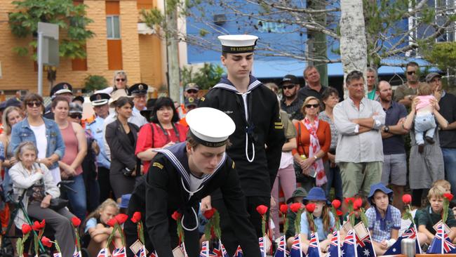 ANZAC DAY WREATHS: Wreaths laid at the Lismore Anzac Day main service by Army, Air Force and Navy force personnel and on behalf of emergency service organisations, community groups, schools and individuals to mark the 2019 Anzac Day main service.