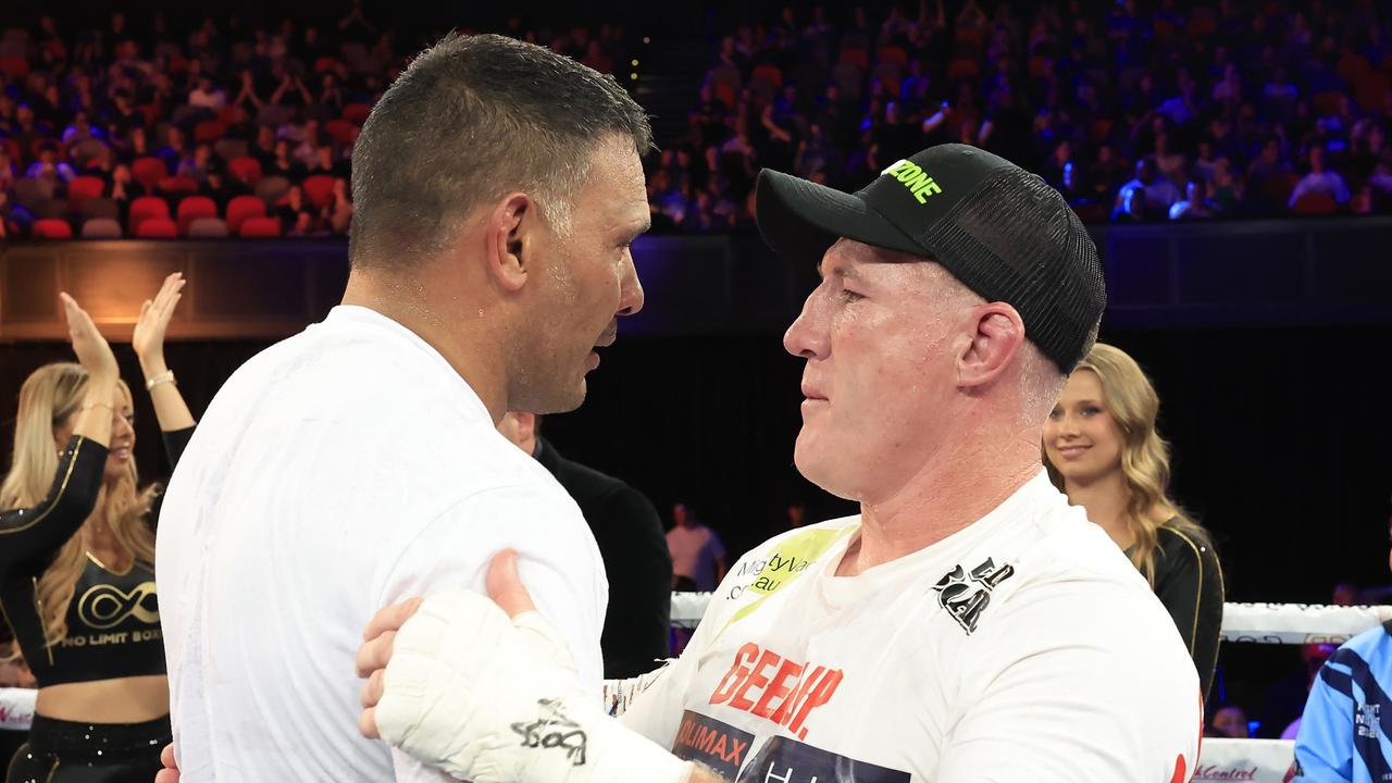Paul Gallen v Justin Hodges fight Sonny Bill Williams cops epic spray from Gal The Courier Mail