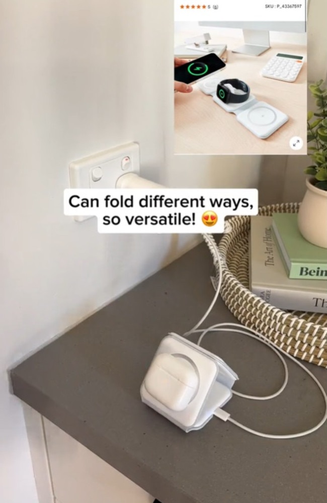 You can charge three devices at once – and it’s also fordable. Picture: Instagram/Kmart