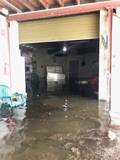 Kingston On Murray Caravan Park’s inundated office during last year's floods. Picture: Supplied