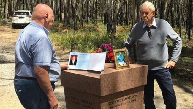 The CFA honoured and remembered firefighters killed while on dury - Matthew Armstrong, Jason Thomas, Chris Evans, Stuart Davidson and Garry Vredeveldt from Geelong West Fire Brigade - during a special ceremony for the 20-year anniversary. Picture: CFA