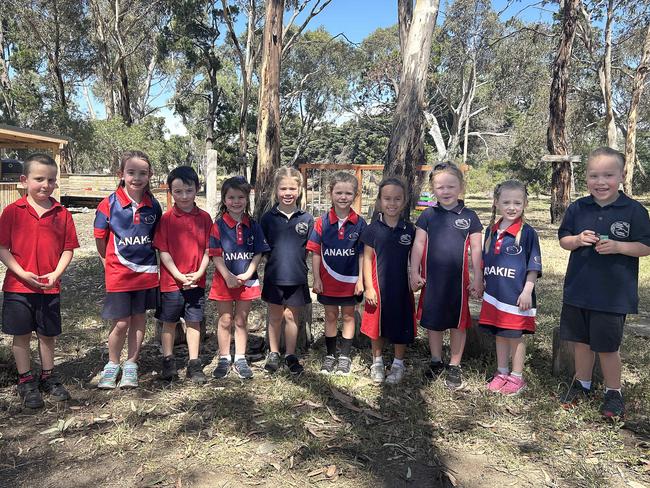 Anakie Primary School preps Maximus Loverso, Charlotte Capuano, Alfie Ellery, Ella Shepherd, Indi Brown, Ella Cachia, Haizley Wilson, Sophie Dollan, Alice Jackson, Lakai Barclay. Picture: Supplied