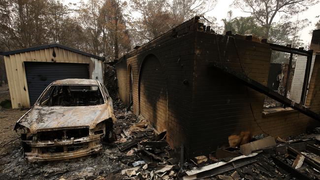 Property destroyed by the Hillville fire in the Mid North Coast region of NSW in November. Picture: AAP