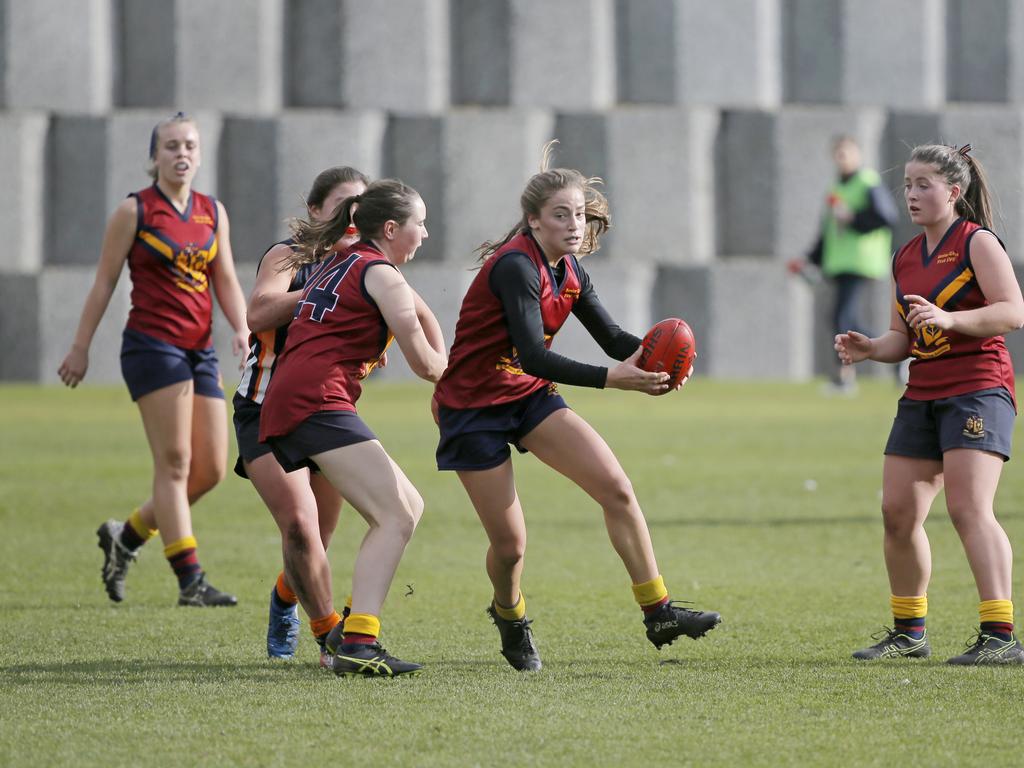 Fahan versus Scotch Oakburn in the Sports Association of Independent Schools Australian Rules girls grand final. Picture. PATRICK GEE